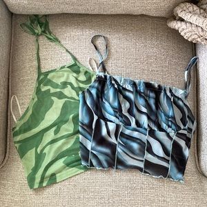 Two Shein Sheer Crop Tops